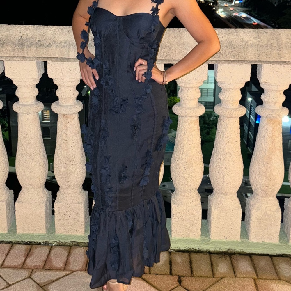 Petal & Pup Midnight Blue Midi Dress